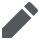Simple gray pencil icon