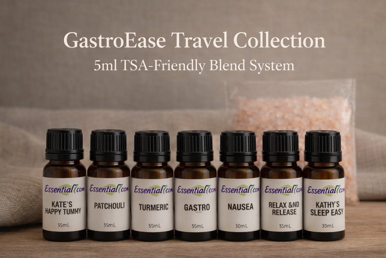 TSA-Friendly Essential Oil Travel Kit | Digestive Support Blend Collection 5ml