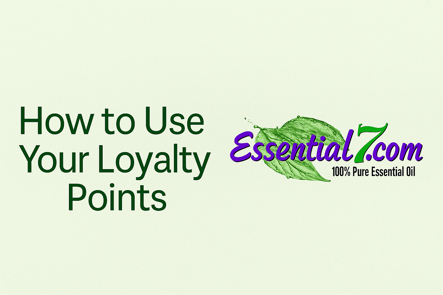 loyalty point redemption for orders on the essential7 website